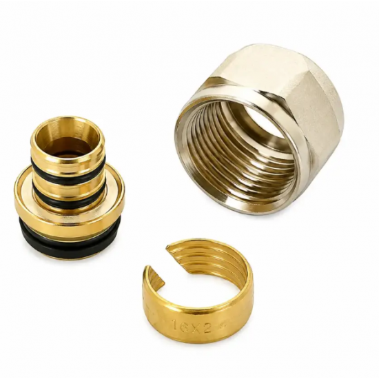 TİEMME BORU BAĞLANTI RAKORU 16X2 - 3/4'', NİKELAJ KAPLAMA