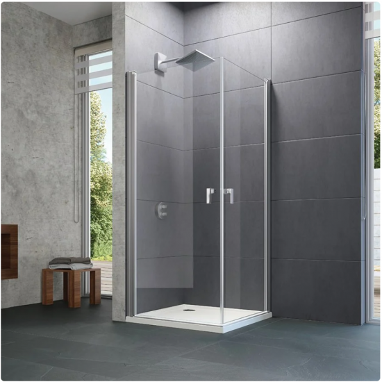 Design Pure Kare ve Dikdörtgen İki Menteşeli Kapı Duş Teknesi Üstü Duşakabin Design Pure Kare ve Dikdörtgen İki Menteşeli Kapı Duş Teknesi Üstü Duşakabin