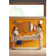 Sento Kids Lavabo Oval, 125x40 cm, üç armatür delikli, su taşma delikli, beyaz