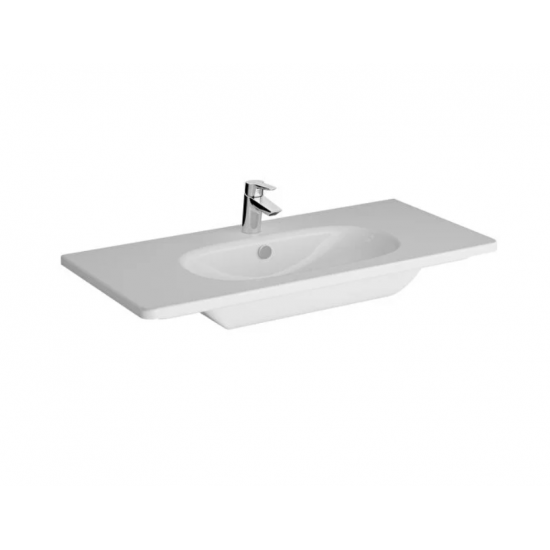 Zentrum Etajerli lavabo Dikdörtgen, 100x46 cm, tek armatür delikli, su taşma delikli, beyaz