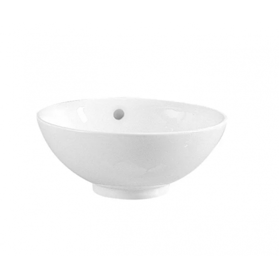 Geo Çanak lavabo Yuvarlak, kompakt, 45x43 cm, armatür deliksiz, su taşma delikli, beyaz