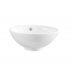 Geo Çanak lavabo Yuvarlak, kompakt, 45x43 cm, armatür deliksiz, su taşma delikli, beyaz