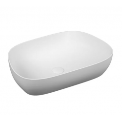 Outline Çanak lavabo Tv shape, 60x41 cm, armatür deliksiz, su taşma deliksiz, Clean, mat beyaz